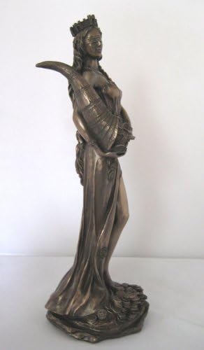 Römische Göttin Fortuna mit Füllhorn bronziert Figur Glück