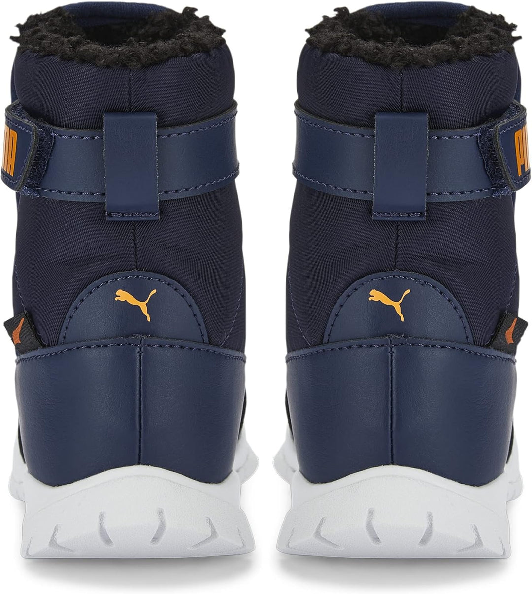 PUMA Unisex Kinder Nieve Boot WTR Ac Ps Sneaker 30 EU Peacoat Vibrant Orange Blue, 30 EU Peacoat Vib