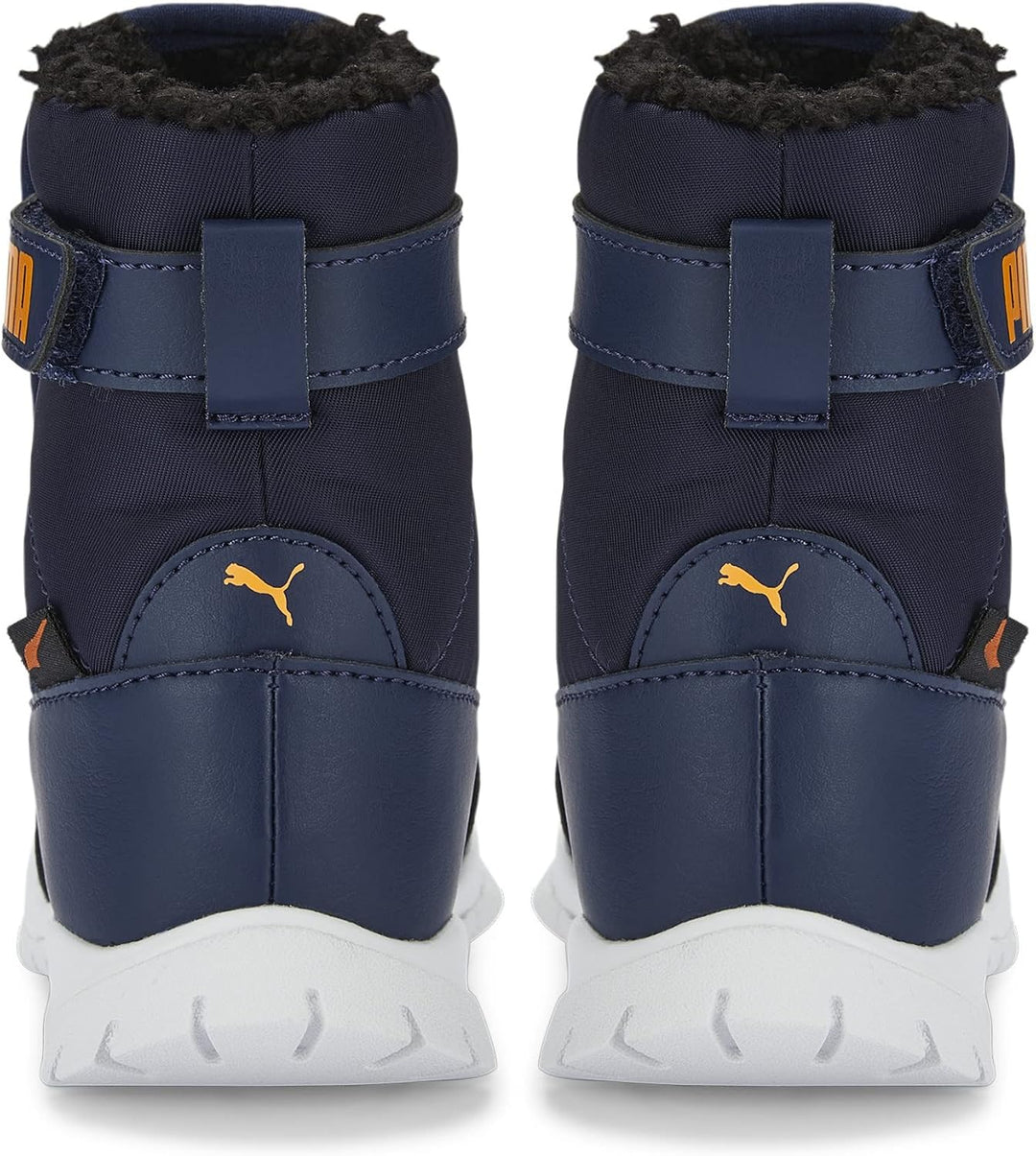 PUMA Unisex Kinder Nieve Boot WTR Ac Ps Sneaker 30 EU Peacoat Vibrant Orange Blue, 30 EU Peacoat Vib