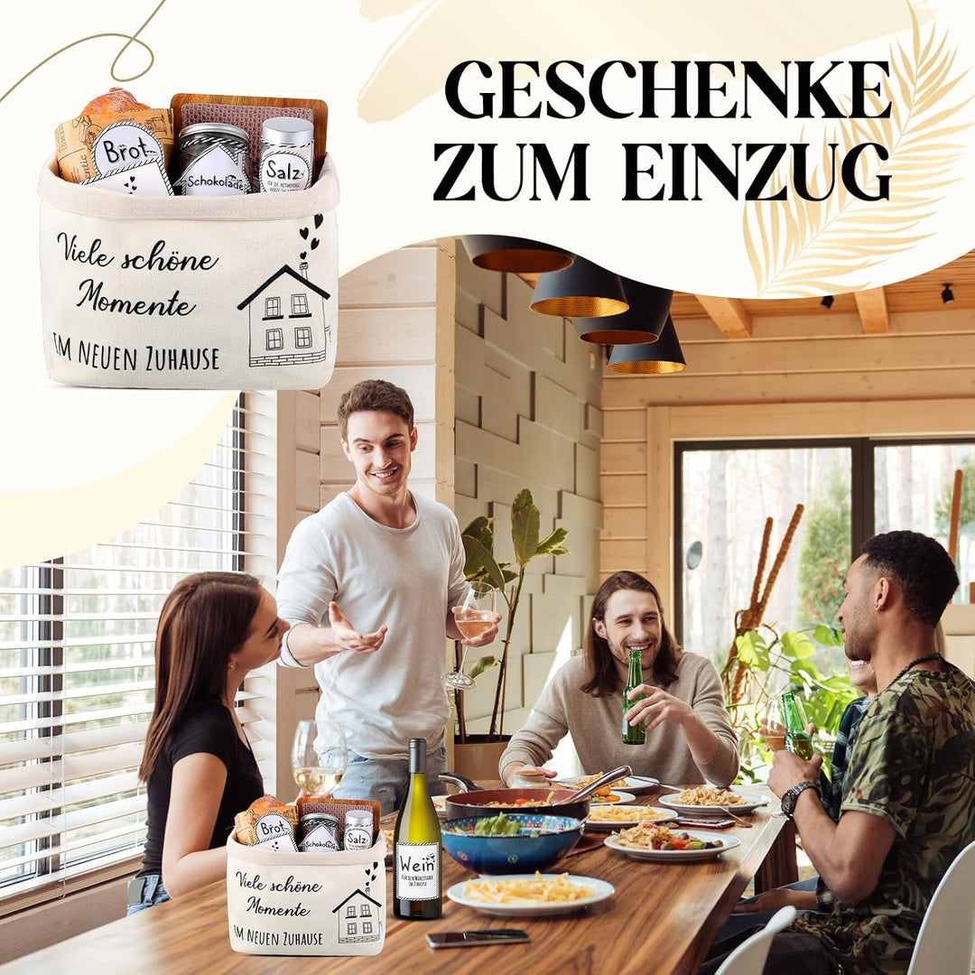 Sinmoe Einweihungsgeschenk Holz Schneidebrett Stoff Brotkorb Einzugsgeschenke Baumwolle Küchentuch N