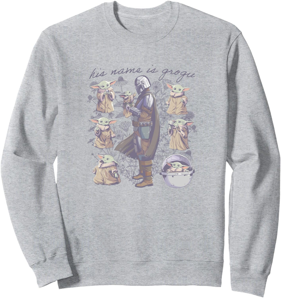 Star Wars: The Mandalorian & Grogu Sketch Say His Name Sweatshirt