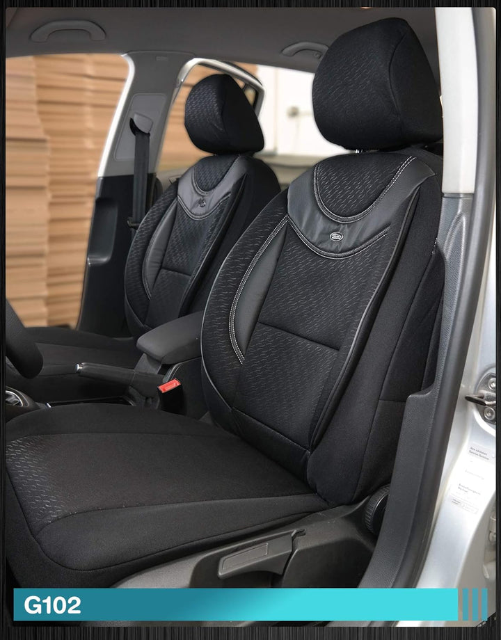 BREMER SITZBEZÜGE Mass Auto Schonbezüge kompatibel mit Hyundai Tucson TL Fahrer & Beifahrer Set ab 2