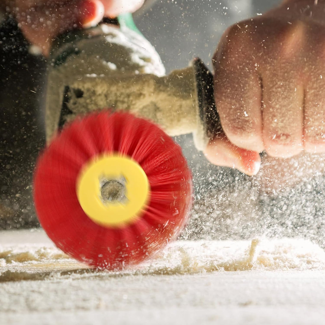 Nylonbürste #80 Körnung Schleifbürste für Satiniermaschine φ19mm Borstenbürste Satinierwalze Drahtzi