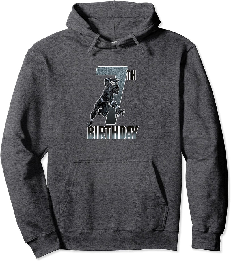 Marvel Black Panther Action Pose 7th Birthday Pullover Hoodie