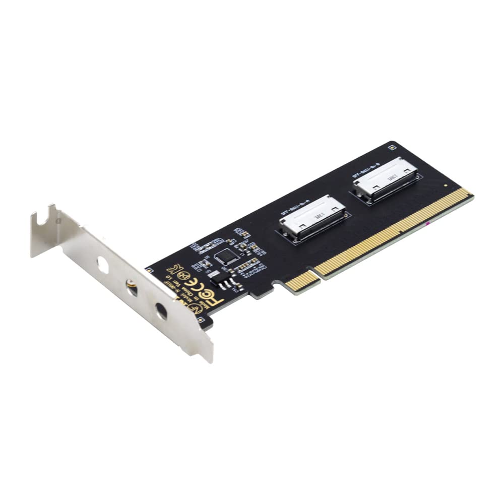 cablecc PCIE PCI-Express 16x auf Dual Oculink SFF-8612 SFF-8611 8X VROC Adapter für Mainboard SSD Gr