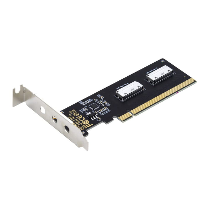 cablecc PCIE PCI-Express 16x auf Dual Oculink SFF-8612 SFF-8611 8X VROC Adapter für Mainboard SSD Gr
