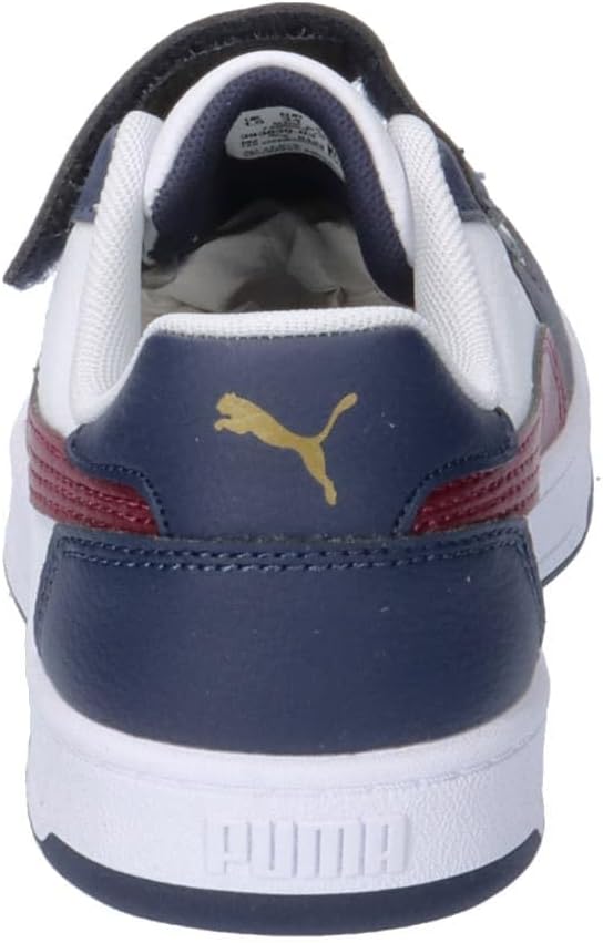 PUMA Unisex Kinder Caven 2.0 Ac+ Ps Sneaker, 28 EU Puma White Dark Jasper Puma Navy Gold