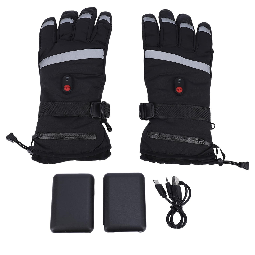 Sorandy Beheizte Hand Schuhe, Wiederaufladbare Batterie-Heizhandschuhe, 3-stufige Grosse Heizfläche,