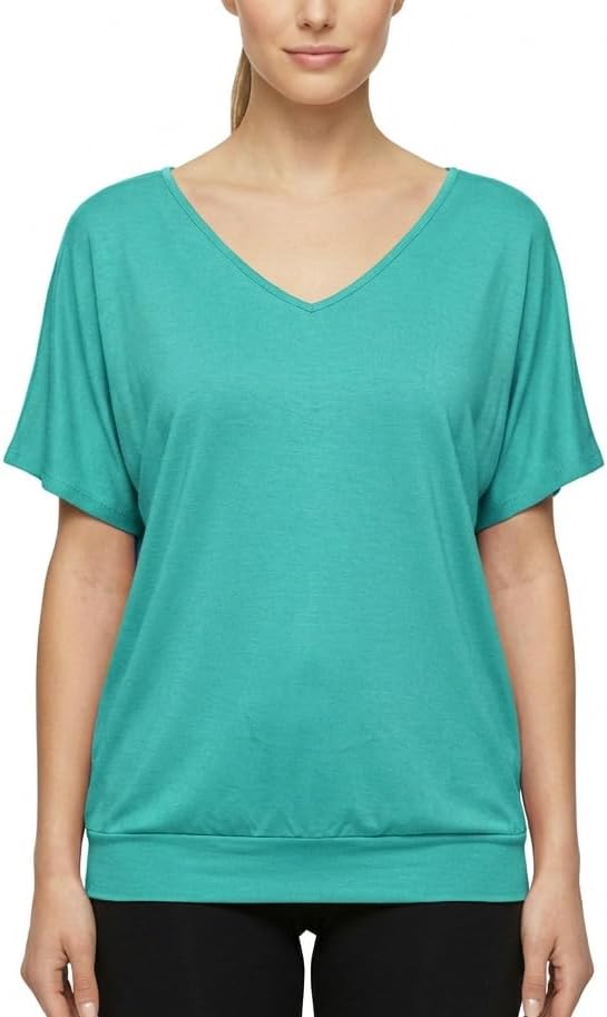Van Der Rich ® - T-Shirt Raffinierte Einfachheit T-Shirt Einfarbig - Damen M Aqua 1, M Aqua 1