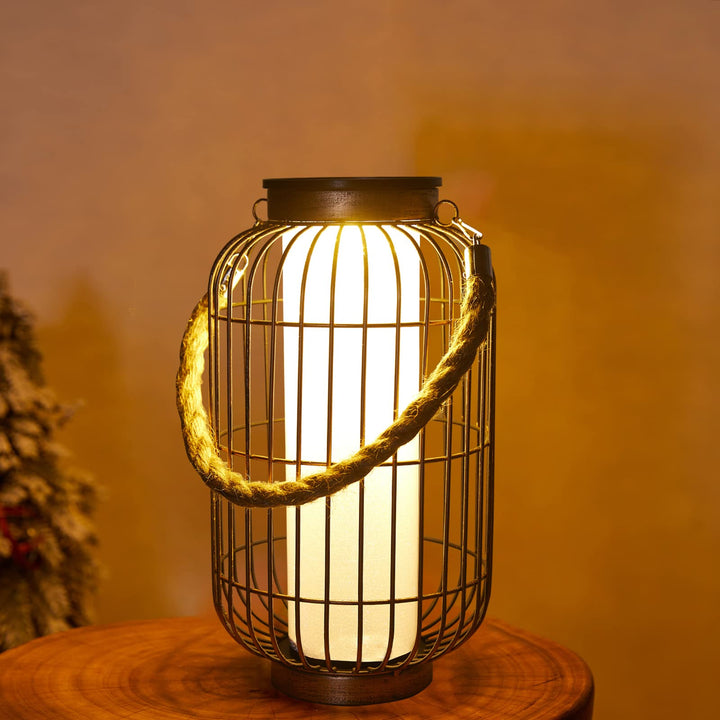 pearlstar Gross Solar Laternen für aussen Metall Hänge leuchten Dekorative Solar Tischlampe Wasserdi