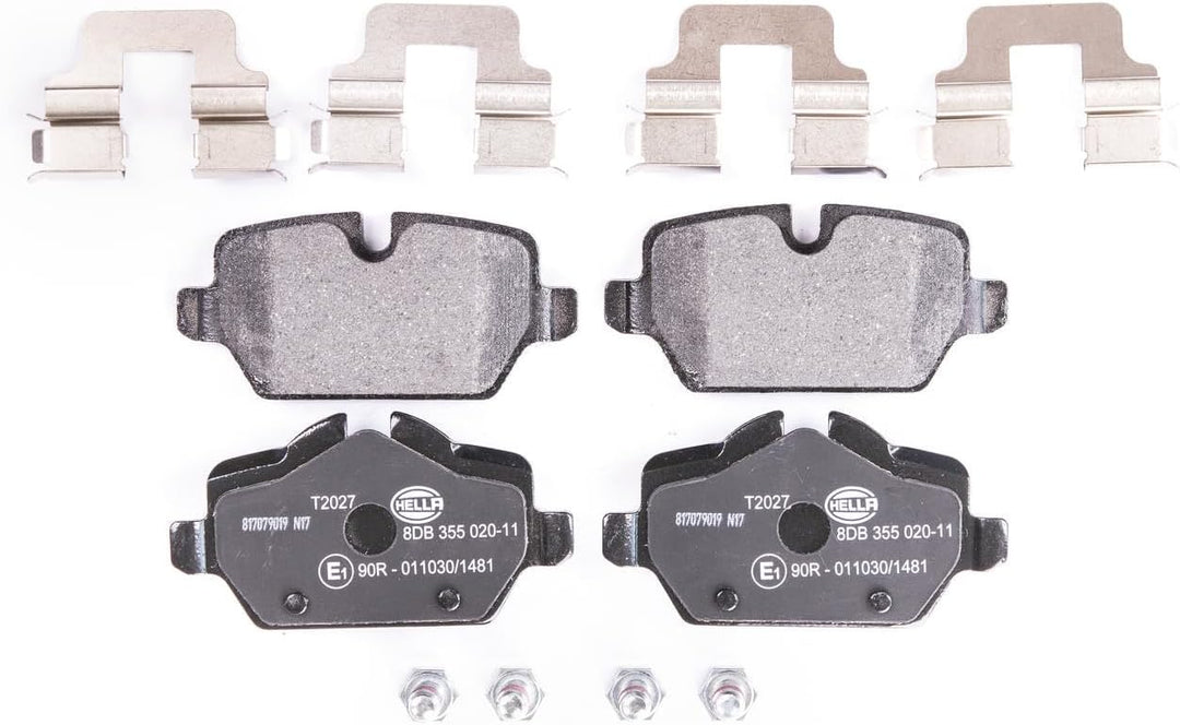 HELLA PAGID 8DB 355 020-111 Bremsbelagsatz - T2027 - Dicke/Stärke: 16.8mm - Bremssystem: Lucas - für