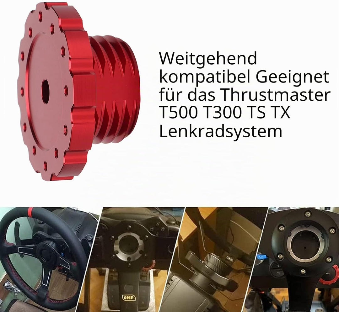 Lenkrad-Adapterplatte, Aluminium-Rennwagen-Gaming-Lenkrad, Professioneller Adapter für Thrustmaster