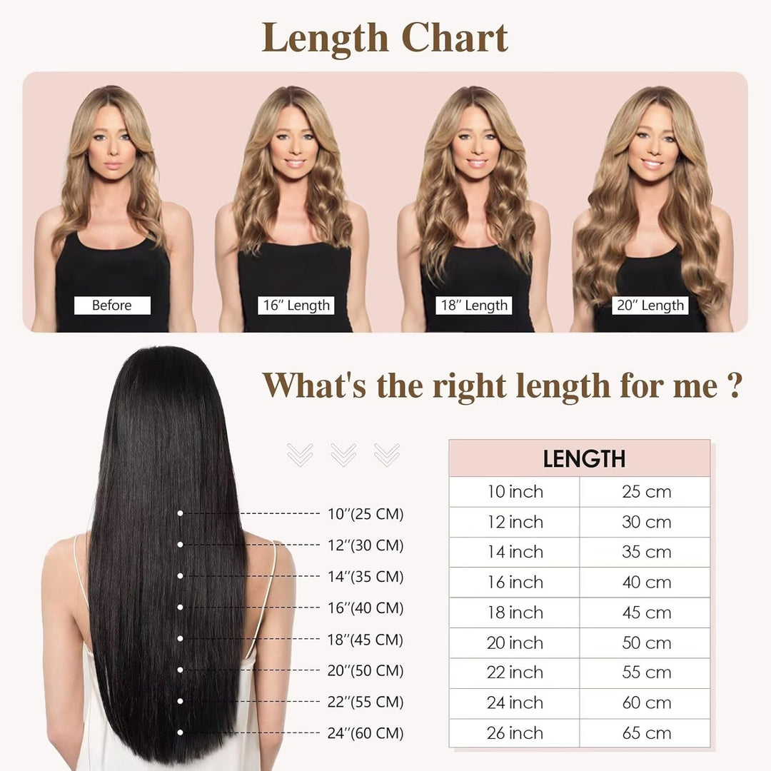 TESS Clip in Extensions Echthaar Dunkelblond 