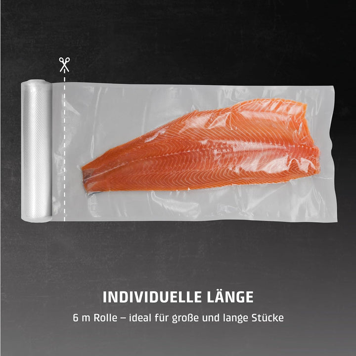 CASO 6 Sterne Profi-Folienrollen 30 x 600 cm, 2 Rollen, für alle Vakuumierer, SousVide-geeignet, wie