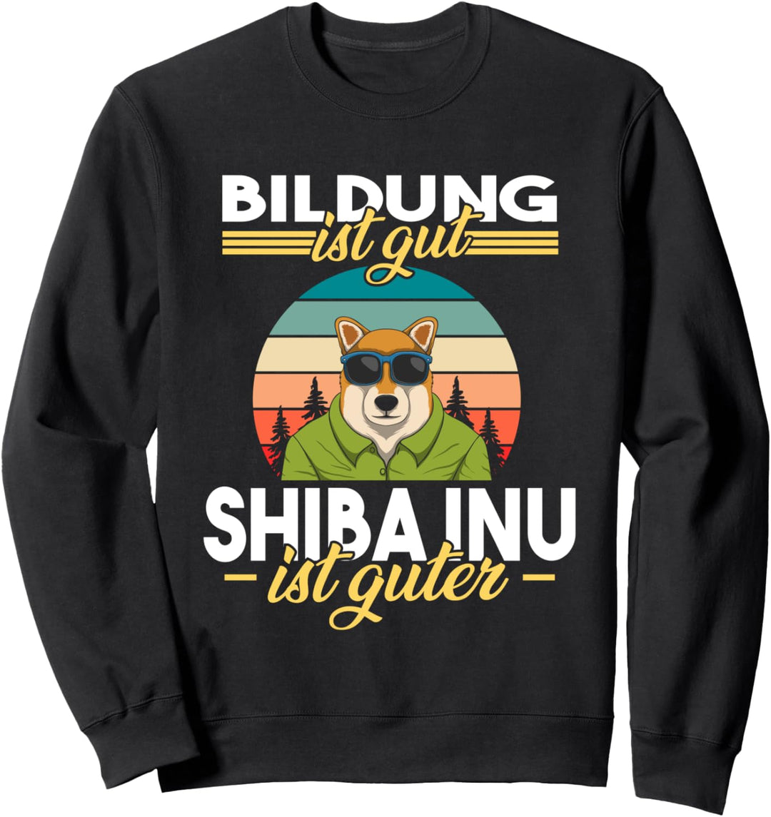 Hund Schüler Schule Lehrer Student Shiba Inu Sweatshirt