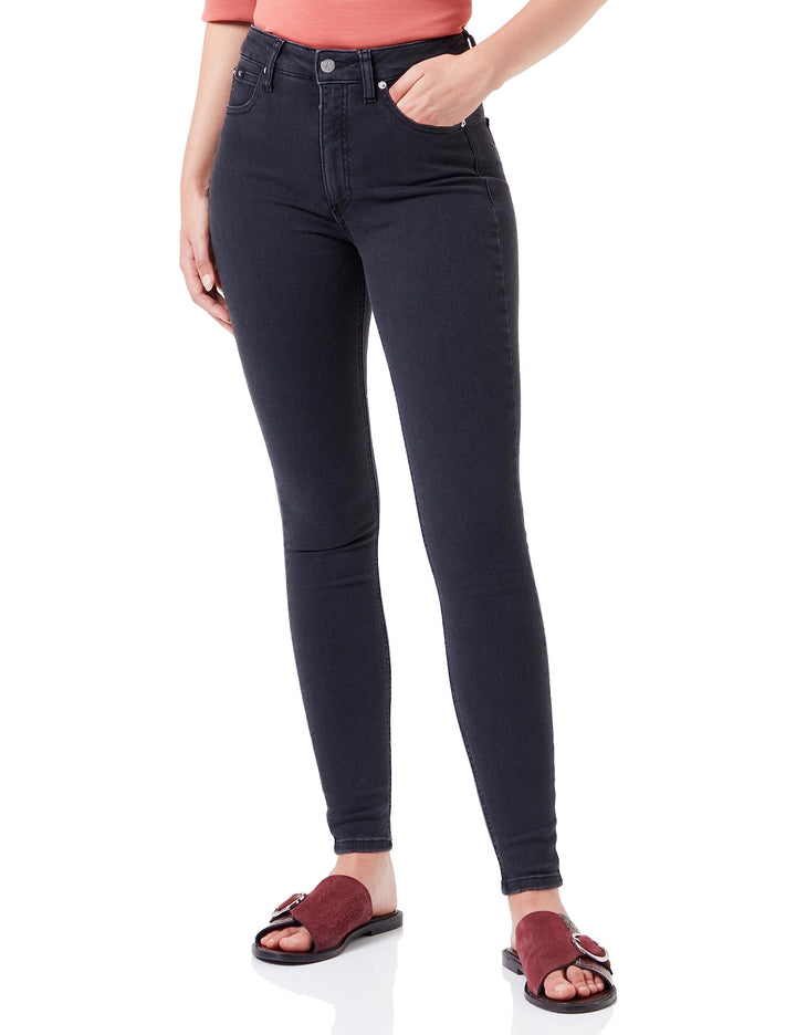 Calvin Klein Damen Jeans Hose Skinny High Waist 25W / 32L Denim (Denim Black), 25W / 32L Denim (Deni