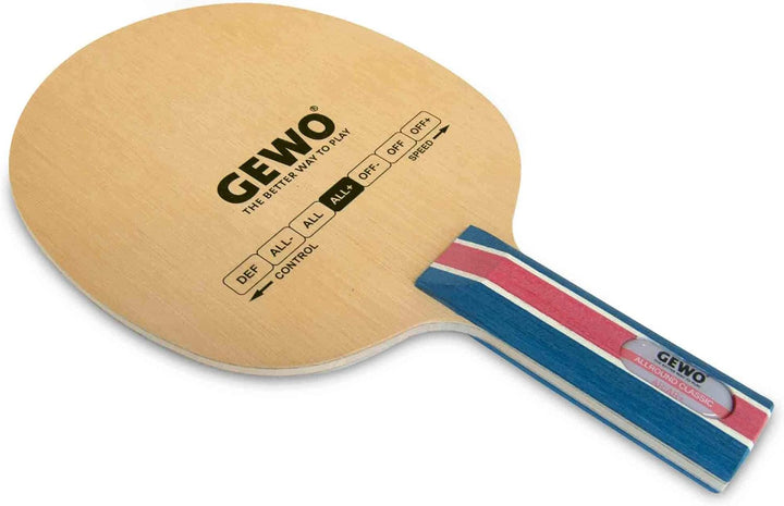 GEWO Allround Classic Tischtennisholz – 5-lagig, kontrolliert &amp; gefühlvoll – Für Variable Topspin- &amp;
