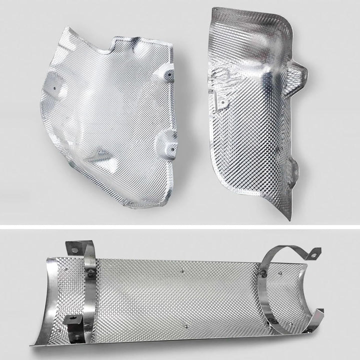 Auto Hitzeschutzblech Auspuff Hitzeschutzmatte 100cm × 40cm Hitzeschutzplatte Aluminium Hitzeschutz
