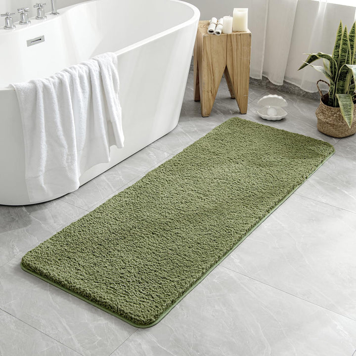 MIULEE Badematte Weiche Badteppich rutschfest Badvorleger Fussmatte Badzimmermatte Bettvorleger Flau