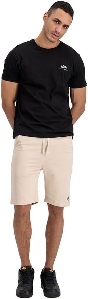 ALPHA INDUSTRIES Herren Shorts Basic Short Sl Short für Herren S Jet Stream White, S Jet Stream Whit