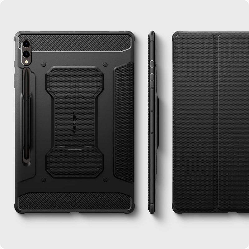 Spigen Rugged Armor Pro Entwickelt für Samsung Galaxy Tab S9+ Hülle (2023) - Schwarz