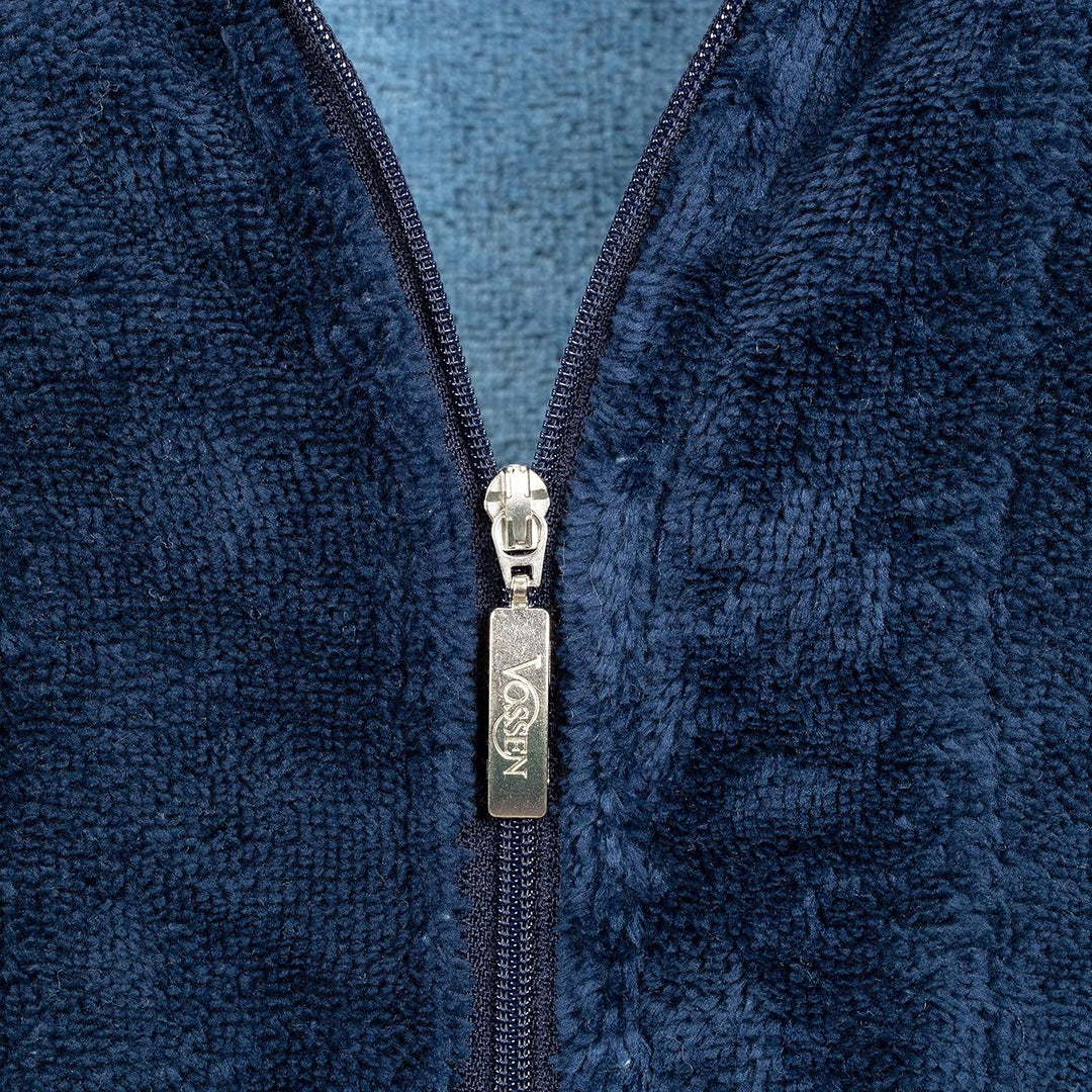 Vossen Damen Bademantel Palermo, Einfarbig S Blau (Winternight 004), S Blau (Winternight 004)