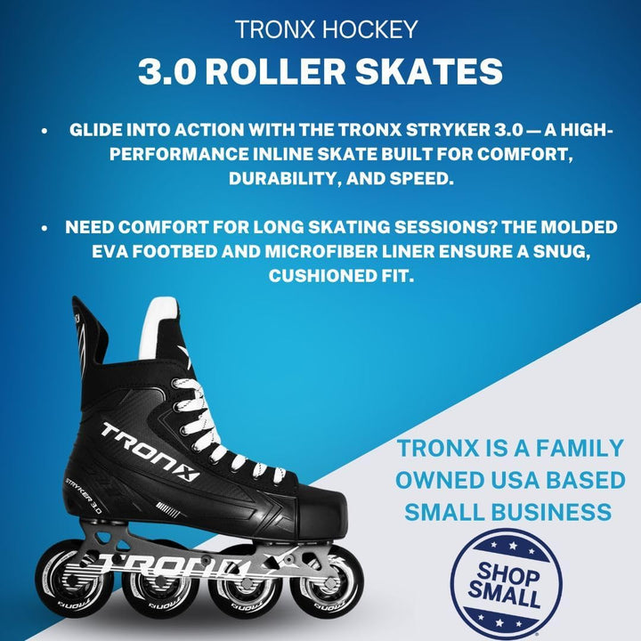 TronX Stryker 3.0 Senior Erwachsene Junior Kinder Inline Roller Hockey-Skates Neu für 2023, Skate Si
