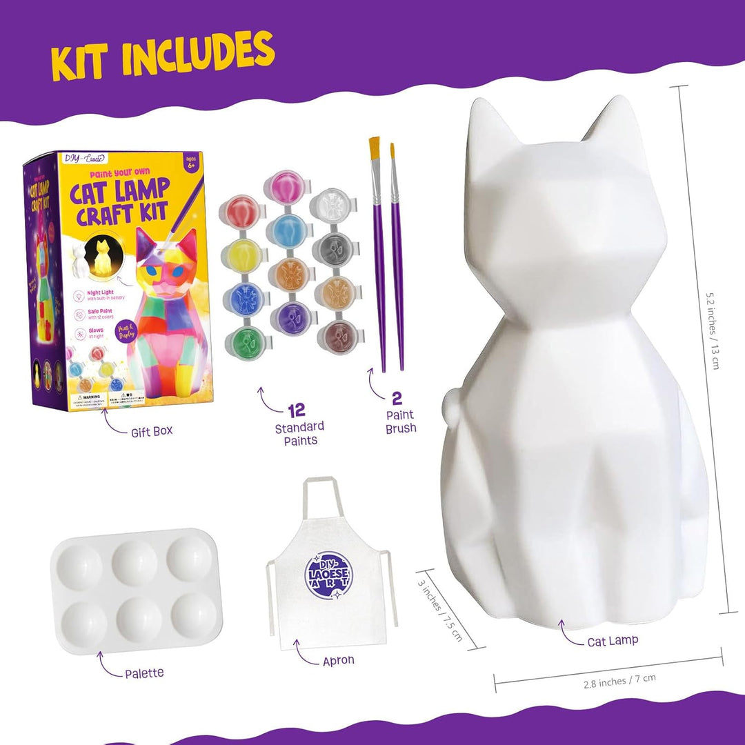 Katze Lampe Bastelset Kinder, Bastelset Mädchen 6 7 8 9 10 11 12 Jahre, Weihnachts Geburtstagsgesche