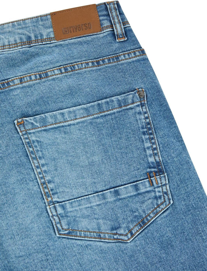riverso Jeans Herren Stretch lang Straight Fit RIVChris Jeanshose Hose Schwarz Blau Grau 29 30 31 32