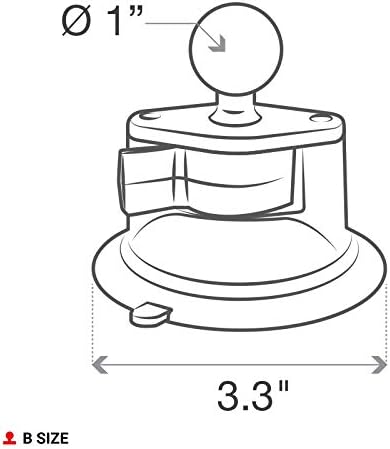 RAM MOUNTS Twist-Lock-Saugnapffuss mit Ball