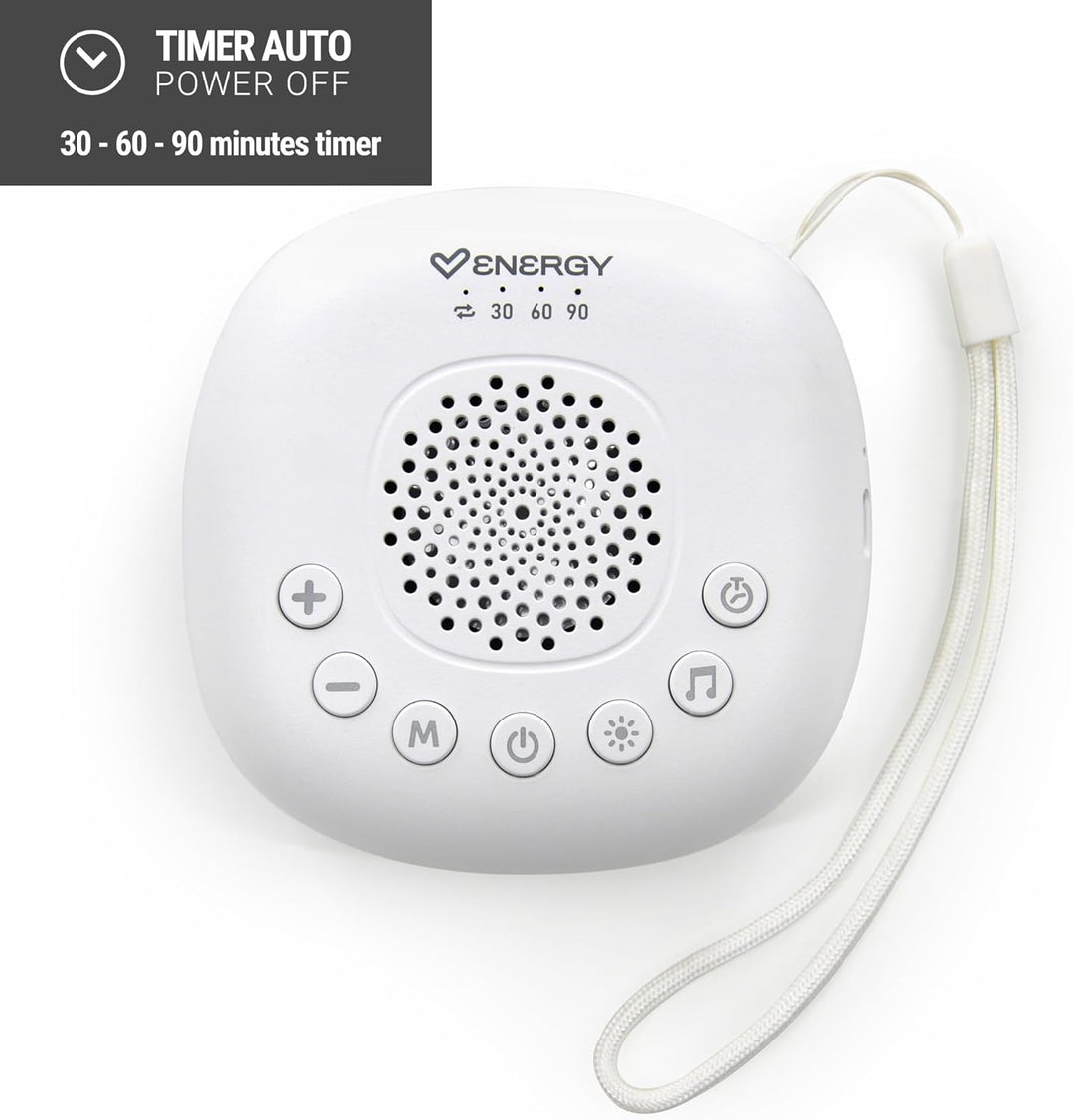 Energy Sistem Whisper Moon – Lautsprecher mit weissem Rauschen mit 4 Lichtmodi, bis zu 20 Sounds und