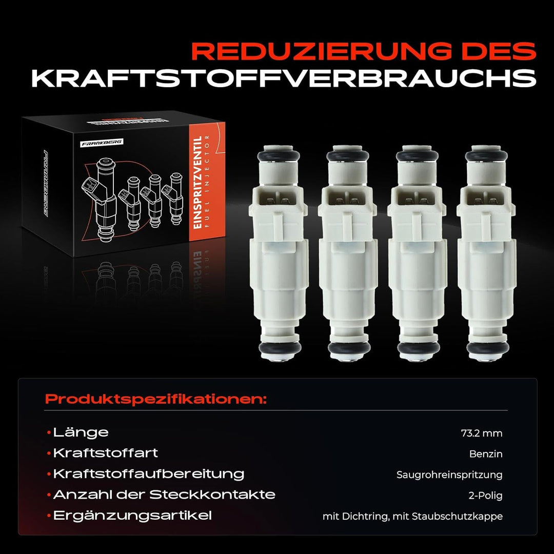Frankberg 4x Einspritzventil Einspritzdüse Injektor Kompatibel mit Xantia 1997-2003 306 1997-2002 40