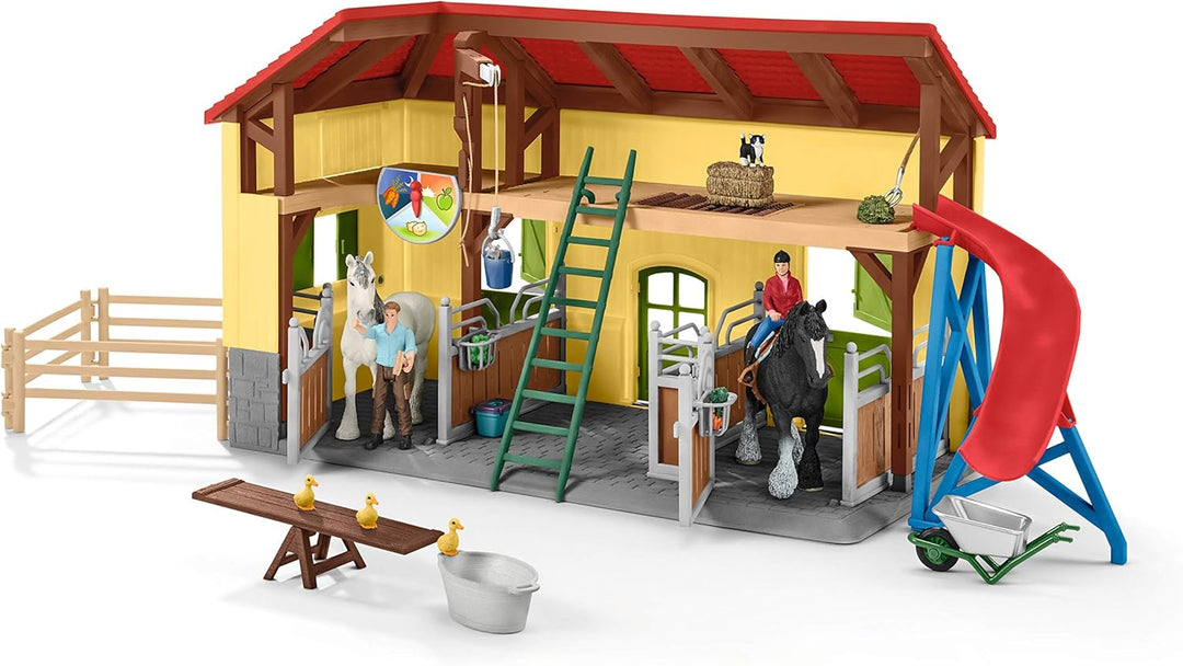 schleich 42485 Pferdestall, für Kinder ab 3+ Jahren, FARM WORLD - Spielset neue Verpackung