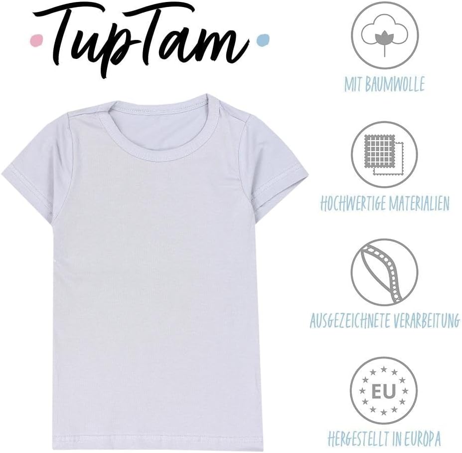 TupTam Unterhemden Jungen – 5er Pack Kurzarm Kinder Unterhemden, Baumwolle, Bequem & Atmungsaktiv 10