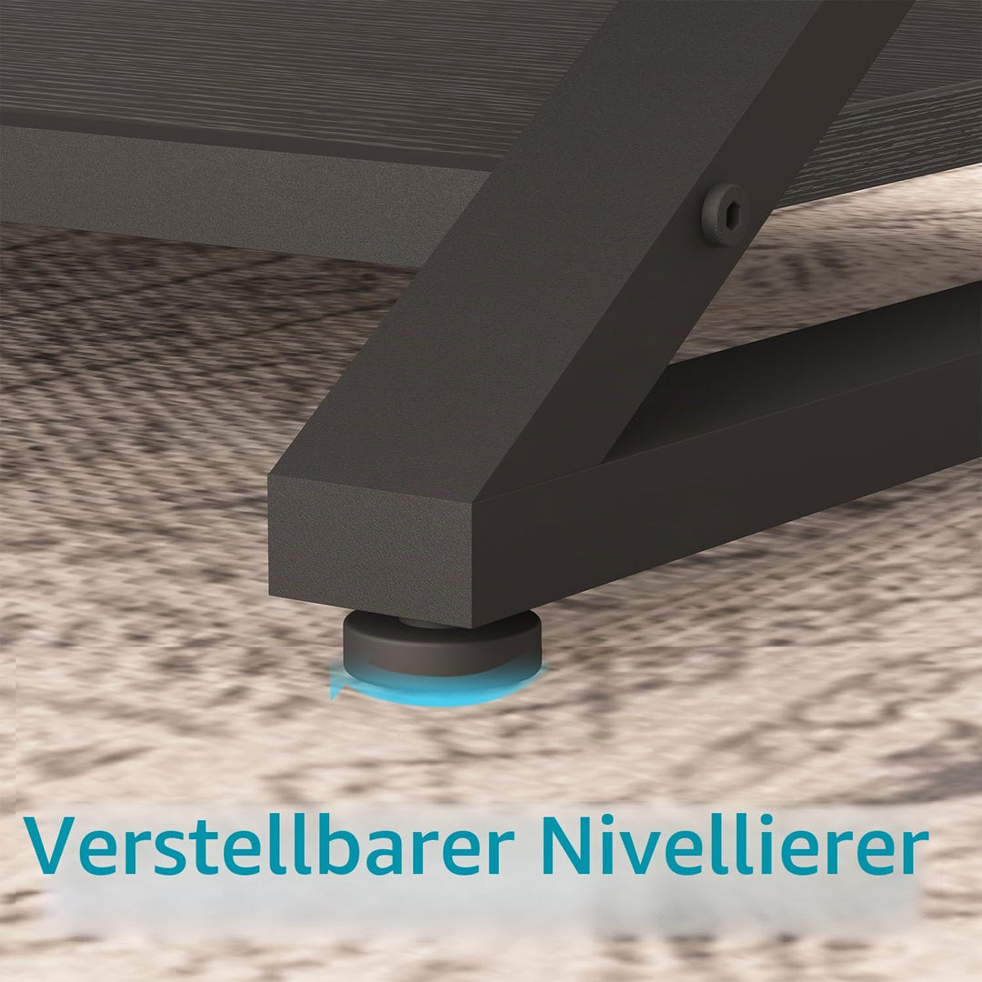 HSH Couchtisch Holz Schwarze Wohnzimmertisch mit Ablagen Moderner Sofatisch mit Stauraum Stabiler Ka