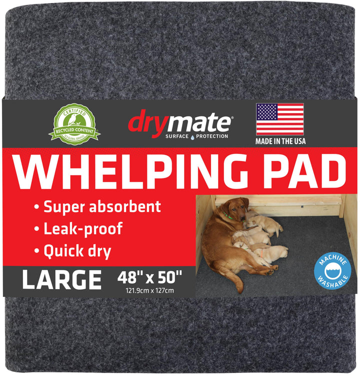 Drymate Whelping Box Liner Mat, 48 "x 50" - Maschinenwaschbares, wiederverwendbares und saugfähiges