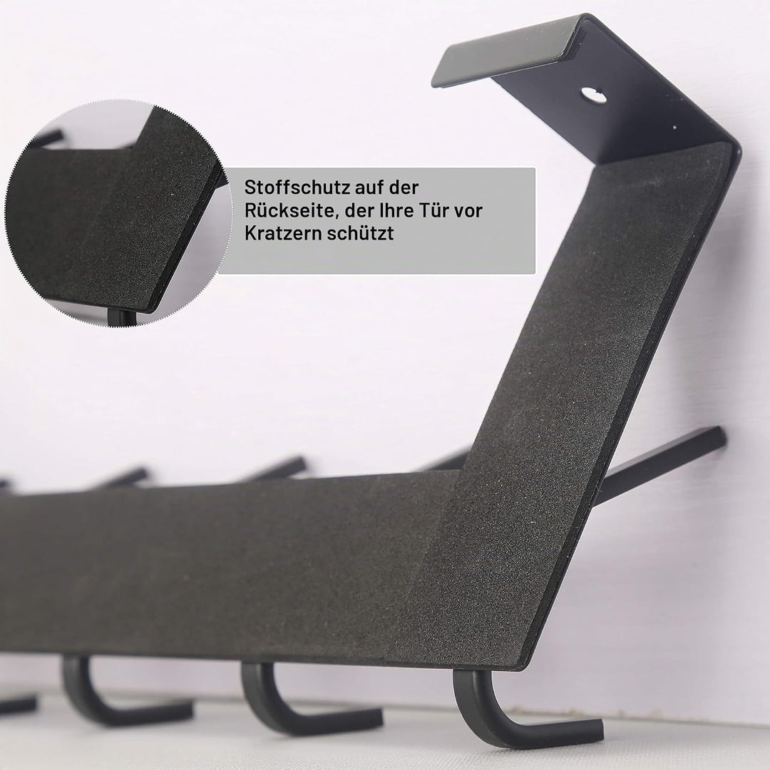 WEBI Türhaken zum Einhängen,Türgarderobe mit 6 Haken,Türaufhänger,Kleiderhaken Tür,Haken Tür,Türhake