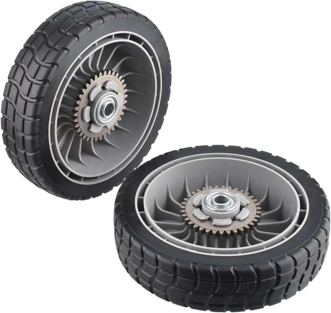 2 Stück 8 Zoll Rasenmäher Hinterrad mit Zahnrad für Honda 42710-VE2-M01ZE 42710-VE2-M02ZE HRR216K6