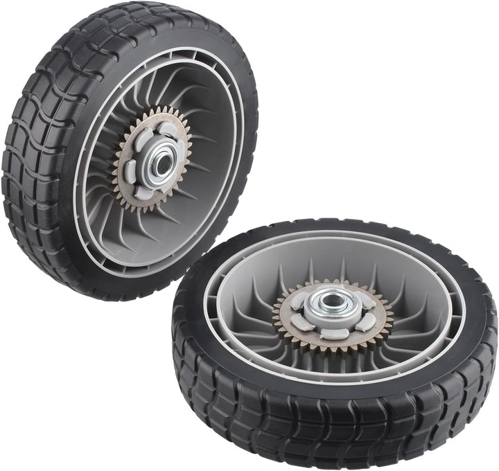 2 Stück 8 Zoll Rasenmäher Hinterrad mit Zahnrad für Honda 42710-VE2-M01ZE 42710-VE2-M02ZE HRR216K6