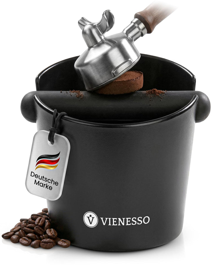 Abklopfbehälter für Siebträger | geräuschdämpfende Espresso Knock Box für Kaffeesatz – rutschfester