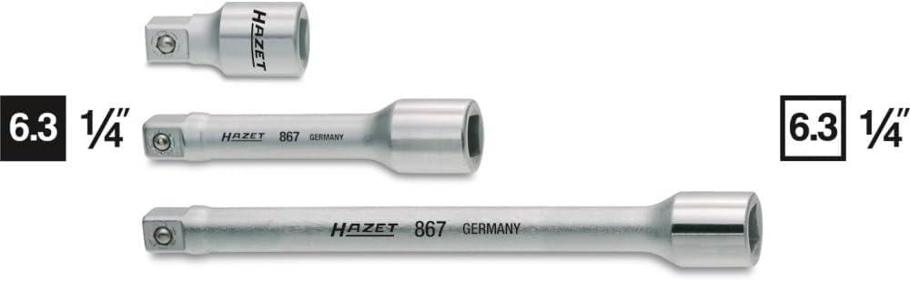 HAZET 867-4 Verlängerung, 1/4 Zoll, 6.3 mm, 101,5 mm, 101,5 mm