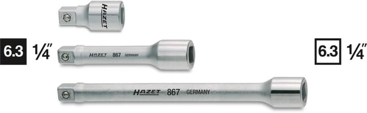 HAZET 867-4 Verlängerung, 1/4 Zoll, 6.3 mm, 101,5 mm, 101,5 mm