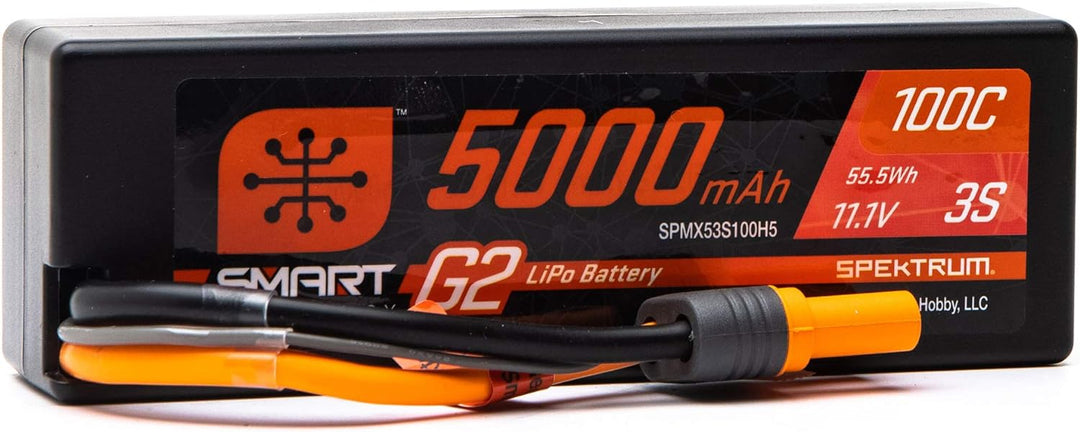 11.1V 5000mAh 3S 100C Smart G2 Hardcase LiPo Battery: IC5