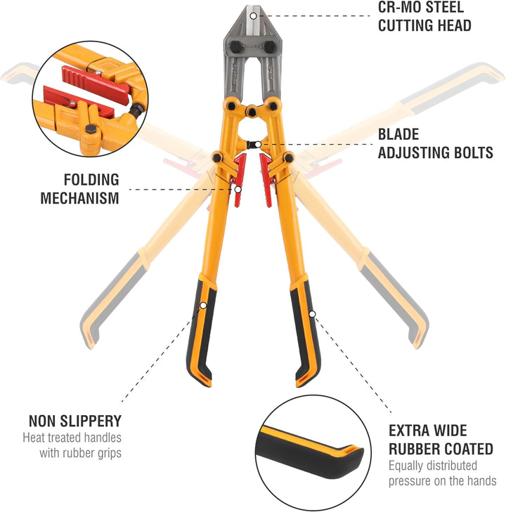 Olympia Tools Power Grip Bolzenschneider, 39-118, 18 Zoll 18-inch, 18-inch