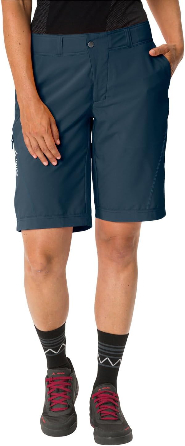 VAUDE Ledro Radlerhose für Damen - Gepolsterte MTB-Shorts mit Innenhose - atmungsaktive & elastische