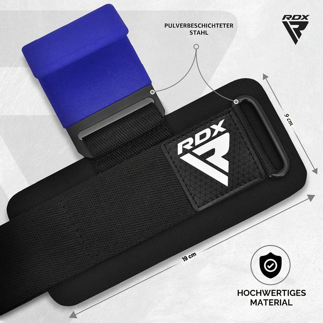 RDX Zughilfen Haken Krafttraining, 8mm Gepolstert Handgelenkschutz, Profi Bodybuilding Gewichtheben