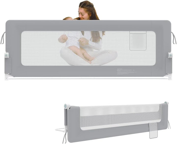 AufuN Bettgitter Bettschuztgitter Portable 200cm, Faltbar Kinderbettgitter für Kinder Babybettgitter