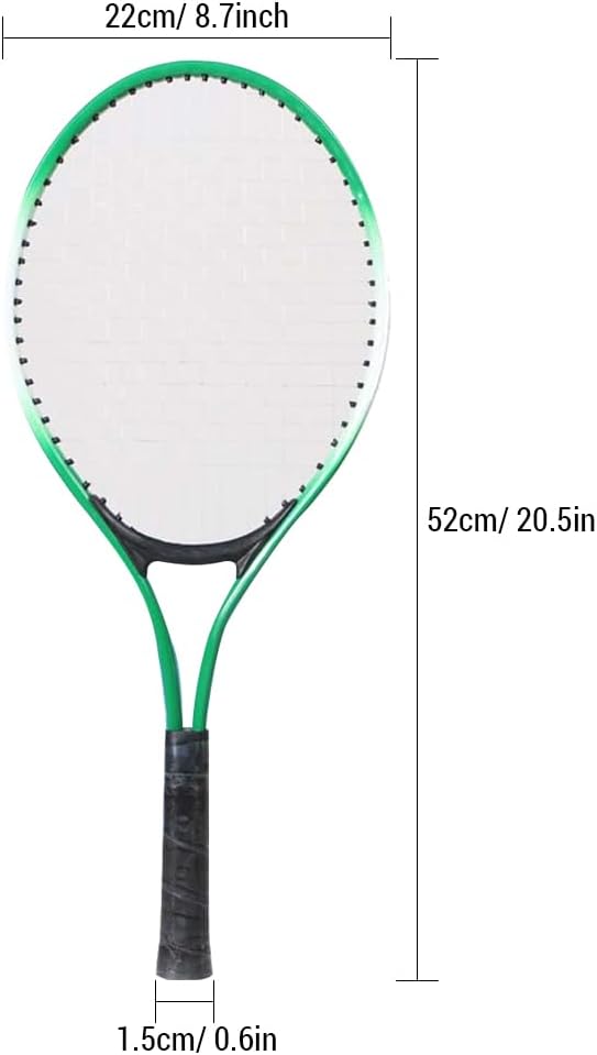 Kinder Tennisschläger, Langlebige Tennisschläger aus Eisenlegierung, Anfänger Übungsschläger mit Bal