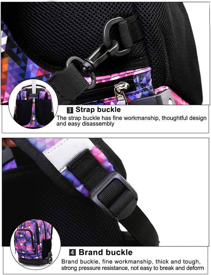 CONPHERON Trolley Rucksack Schulrucksack Schüler Multifunktionaler Rucksack Schultaschen Koffer Lapt