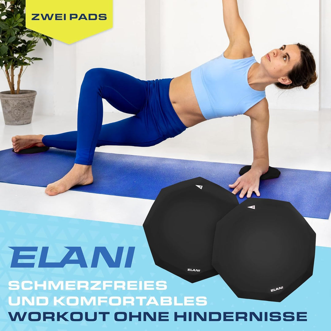 ELANI - Yoga Kniekissen (2er Pack) - Extra dick & bequem mit Anti Rutsch Oberfläche - perfekt für un